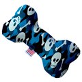 Mirage Pet Products Blue Camo Skulls Canvas Bone Dog Toy 8 in. 1342-CTYBN8